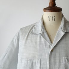 画像13: 50's Wesley COTTON WOVEN BORDER S/S LOOP COLLAR BOX SHIRT (13)