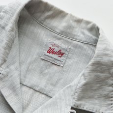 画像8: 50's Wesley COTTON WOVEN BORDER S/S LOOP COLLAR BOX SHIRT (8)