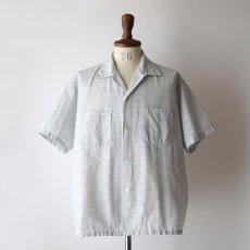 画像14: 50's Wesley COTTON WOVEN BORDER S/S LOOP COLLAR BOX SHIRT (14)