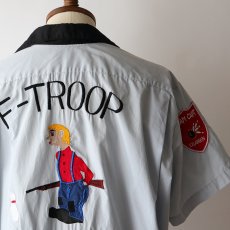 画像17: 〜70's Smoky COTTON EMBROIDERED S/S LOOP COLLAR BOWLING SHIRT "F-TROOP" (17)