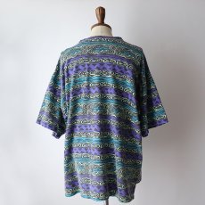 画像12: 〜90's QUIKSILVER COTTON ALL OVER BORDER PATTERN PRINT S/S TEE "MADE IN USA" (12)