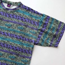 画像4: 〜90's QUIKSILVER COTTON ALL OVER BORDER PATTERN PRINT S/S TEE "MADE IN USA" (4)