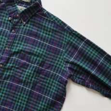 画像3: 〜90's VAN HEUSEN COTTON CHECK FLANNEL B/D SHIRT (3)