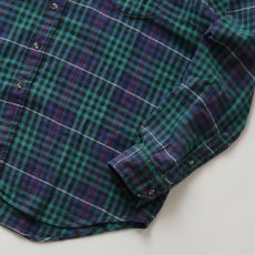 画像6: 〜90's VAN HEUSEN COTTON CHECK FLANNEL B/D SHIRT (6)