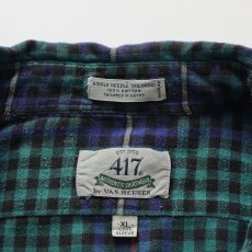 画像8: 〜90's VAN HEUSEN COTTON CHECK FLANNEL B/D SHIRT (8)