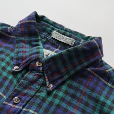 画像7: 〜90's VAN HEUSEN COTTON CHECK FLANNEL B/D SHIRT (7)