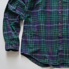 画像4: 〜90's VAN HEUSEN COTTON CHECK FLANNEL B/D SHIRT (4)