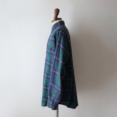 画像11: 〜90's VAN HEUSEN COTTON CHECK FLANNEL B/D SHIRT (11)