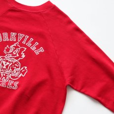 画像3: 80's sportswear PRINT CREW NECK SWEAT "YORKVILLE FOXEES" "MADE IN USA" (3)