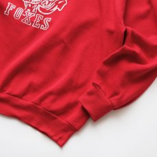 画像4: 80's sportswear PRINT CREW NECK SWEAT "YORKVILLE FOXEES" "MADE IN USA" (4)