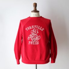 画像11: 80's sportswear PRINT CREW NECK SWEAT "YORKVILLE FOXEES" "MADE IN USA" (11)