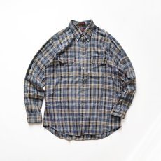 画像1: 80's nordstrom COTTON CHECK FLANNEL B/D SHIRT (1)