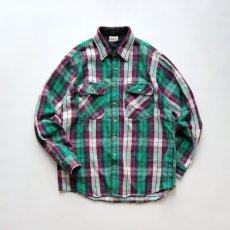 画像1: 90's FIELD & STREAM COTTON CHECK HEAVY FLANNEL SHIRT (1)