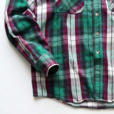 画像4: 90's FIELD & STREAM COTTON CHECK HEAVY FLANNEL SHIRT (4)