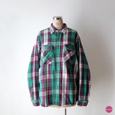 画像15: 90's FIELD & STREAM COTTON CHECK HEAVY FLANNEL SHIRT (15)