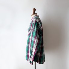 画像13: 90's FIELD & STREAM COTTON CHECK HEAVY FLANNEL SHIRT (13)