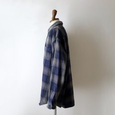 画像11: 〜00's ST. JOHN'S BAY COTTON OMBRE CHECK HEAVY FLANNEL SHIRT (11)