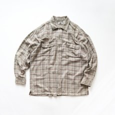 画像1: 〜90's PROTON COTTON CHECK HEAVY FLANNEL OPEN COLLAR BOX SHIRT (1)