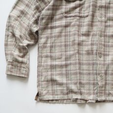 画像4: 〜90's PROTON COTTON CHECK HEAVY FLANNEL OPEN COLLAR BOX SHIRT (4)