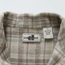 画像7: 〜90's PROTON COTTON CHECK HEAVY FLANNEL OPEN COLLAR BOX SHIRT (7)