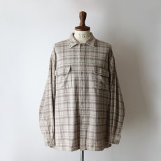 画像10: 〜90's PROTON COTTON CHECK HEAVY FLANNEL OPEN COLLAR BOX SHIRT (10)