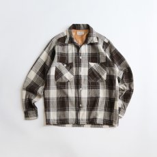 画像1: 50's Sportop WOOL CHECK LOOP COLLAR BOX SHIRT (1)