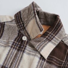 画像8: 50's Sportop WOOL CHECK LOOP COLLAR BOX SHIRT (8)