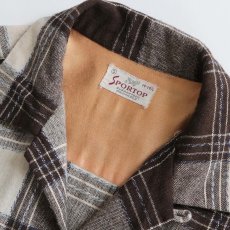 画像6: 50's Sportop WOOL CHECK LOOP COLLAR BOX SHIRT (6)