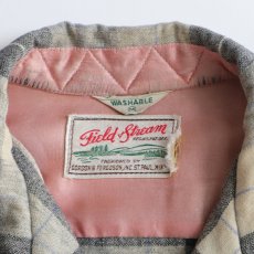 画像7: 50's Field & Stream WOOL CHECK LOOP COLLAR BOX SHIRT (7)