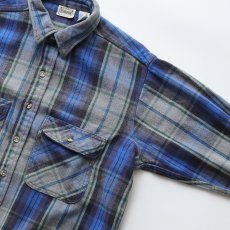 画像3: 90's FIVE BROTHER COTTON CHECK HEAVY FLANNEL SHIRT (3)