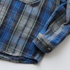 画像4: 90's FIVE BROTHER COTTON CHECK HEAVY FLANNEL SHIRT (4)