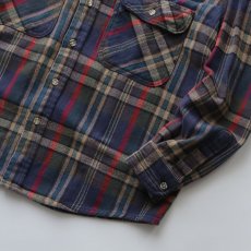 画像4: 90's FIVE BROTHER COTTON CHECK HEAVY FLANNEL SHIRT (4)