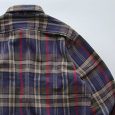 画像5: 90's FIVE BROTHER COTTON CHECK HEAVY FLANNEL SHIRT (5)