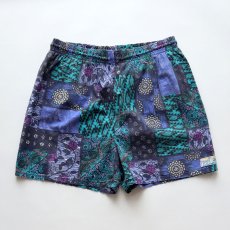 画像2: 80's BEACH COMBER COTTON ALL OVER PATTERN SWIM SHORTS "MADE IN ITALY" (2)