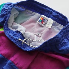 画像4: 〜90's NEWPORT BLUE NYLON MULTI COLOR SWIM SHORTS (4)