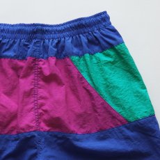 画像6: 〜90's NEWPORT BLUE NYLON MULTI COLOR SWIM SHORTS (6)