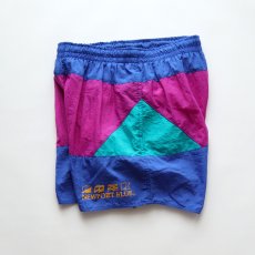 画像1: 〜90's NEWPORT BLUE NYLON MULTI COLOR SWIM SHORTS (1)