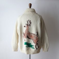 画像16: 〜80's UNKNOWN BRAND WOOL HAND KNIT COWICHAN ZIP CARDIGAN (16)