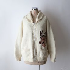 画像17: 〜80's UNKNOWN BRAND WOOL HAND KNIT COWICHAN ZIP CARDIGAN (17)