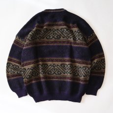 画像3: UNKNWON BRAND WOOL JACQUARD KNIT SWEATER "MADE IN ITALY" (3)