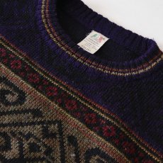 画像6: UNKNWON BRAND WOOL JACQUARD KNIT SWEATER "MADE IN ITALY" (6)