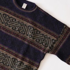 画像4: UNKNWON BRAND WOOL JACQUARD KNIT SWEATER "MADE IN ITALY" (4)