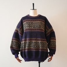 画像8: UNKNWON BRAND WOOL JACQUARD KNIT SWEATER "MADE IN ITALY" (8)