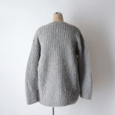 画像11: UNKNOWN BRAND MOHAIR HAND KNIT CREW NECK CARDIGAN (11)