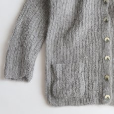 画像4: UNKNOWN BRAND MOHAIR HAND KNIT CREW NECK CARDIGAN (4)