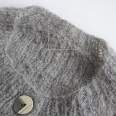 画像8: UNKNOWN BRAND MOHAIR HAND KNIT CREW NECK CARDIGAN (8)