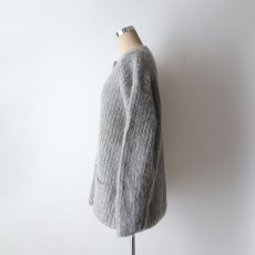 画像10: UNKNOWN BRAND MOHAIR HAND KNIT CREW NECK CARDIGAN (10)