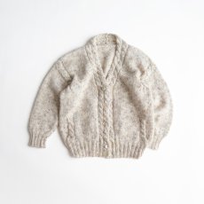 画像1: UNKNOWN BRAND WOOL MOHAIR HAND KNIT V NECK CARDIGAN (1)