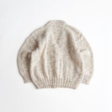 画像2: UNKNOWN BRAND WOOL MOHAIR HAND KNIT V NECK CARDIGAN (2)