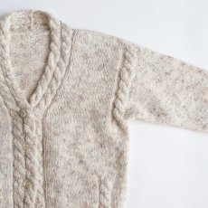 画像3: UNKNOWN BRAND WOOL MOHAIR HAND KNIT V NECK CARDIGAN (3)